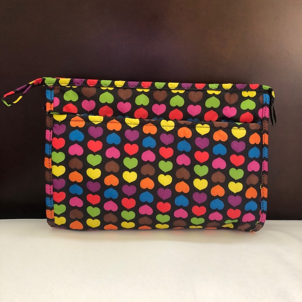 Rainbow Heart Large Travel Pouch